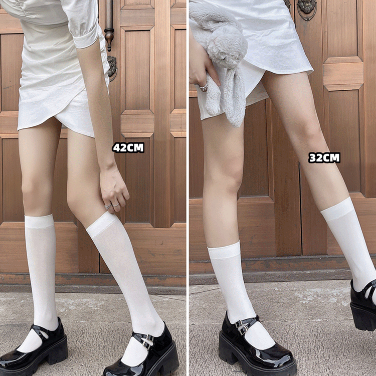 [무배] 압박스타킹 다리가 얇아보이는 검정 화이트 학생 교복 스타킹 니삭스 스타킹 양말